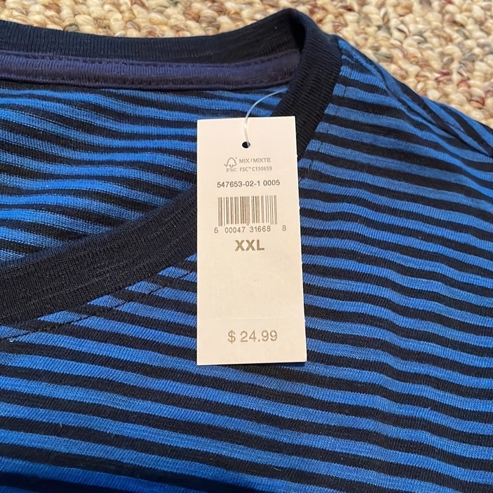 Men’s Gap Striped Henley XXL - Picture 2 of 4